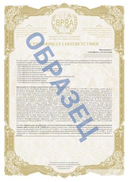 Образец Приложение к СТО 01.064.00220722.2-2020 Свободный Сертификат СТО 01.064.00220722.2-2020 